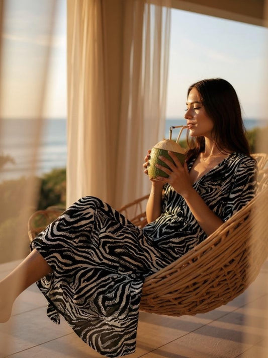 Zebra print dress