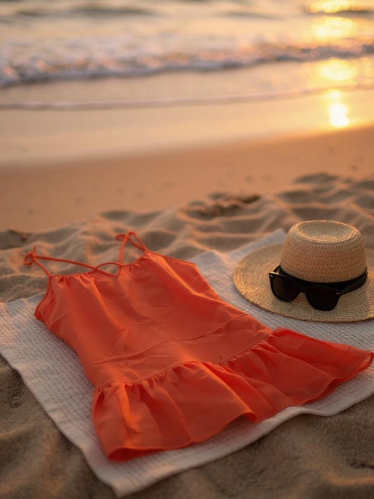 Coral summer dress